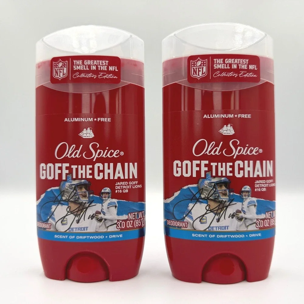 Old Spice Deodorant Mens 3oz Red New Goff The Chain Jared Goff Detroit Lions 2pk